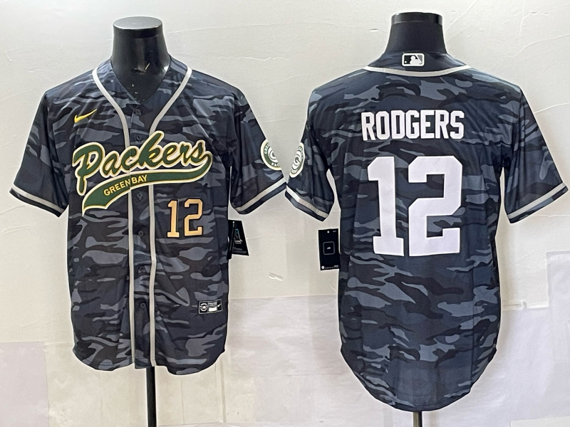 Men Green Bay Packers #12 Rodgers camo Nike NFL 2025 jersey 06